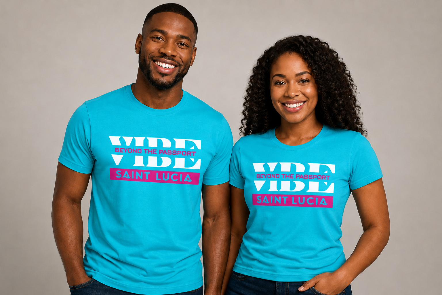 Vibe Saint Lucia — Campaign T-shirt mockup by Riot Media